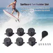 6pcs Surfboard Tail Rudder Slot for FCS Fin G5 Plugs Box w/Screws Key Wench