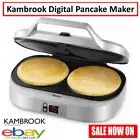 Kambrook Pancake Maker Electric Digital Breakfast Pancake Machine Non Stick NEW