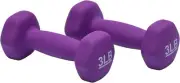 Amazon Basics Neoprene Dumbbell Hand Weights 3 pound, Purple