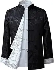 [OTFTHPCW] Men's Traditional Chinese Dragon Shirt Jacket Tang Suit Kung Fu Coats Hanfu Men