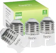 E27 to B22 Adapter FRESHIN Light Socket Converter Edison to Bayonet E27 to B22 Bulb Base Max Wattage 60W, 0~250V, CE RoHS Certificated (4 Pack)