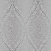 Grand Deco Kismet Damask Glitter Wallpaper GranDeco Silver