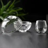 在飛比找ETMall東森購物網優惠-白水晶玻璃碗耐熱透明純色玻璃碗供水杯碗面膜調配碗聚寶碗