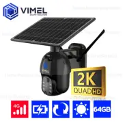 4G Wireless Solar Security Farm Camera 64GB PIR QHD 2K LIVE Night Vision PTZ