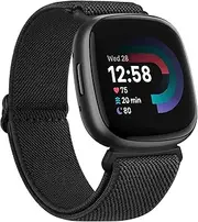 Elastic Bands for Fitbit Versa 4 Band&Fitbit Versa 3 Band, Fitbit Sense 2 Band&Fitbit Sense Band Women/Men, Soft Stretchy Loop Adjustable Sport Replacement Wristbands for Fitbit Versa 4/3 / Fitbit Sense/Sense 2