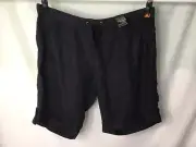 AUTOGRAPH BLACK COMFORT LINEN SHORTS SZ 24 NEW