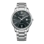 CITIZEN星辰 ECO-DRIVE 簡約三針情侶對錶男錶 BM6978-77E 黑面