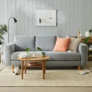 Koala Lounging 3-Seater Sofa, Durable Singular-Seat Cushion with Washable Covers, Timeless Design for Home Living Room, Office Couch, Tool-Free Assembly, Choppy Waves