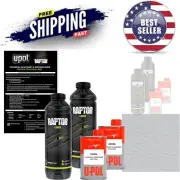 Black Urethane Truck Bed Liner Kit 2 Quart Waterproof Spray-On Protective Coa...