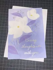 Hallmark Sympathy Card: Floral Keep You Close In Caring Thoughts Difficult Time