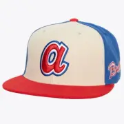 Atlanta Braves Mitchell & Ness Cooperstown Collection Homefield Fitted 7 3/8 NEW