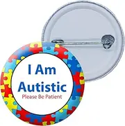 [Beanprint] Autistic badge, Autism Awareness Button Pin Badge