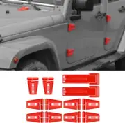 34PCS Red Door/Hood/Tailgate Hinge Cover Trim Kit For 2007-2017 Jeep Wrangler JK (for: Jeep)