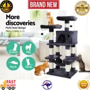 i.Pet Cat Tree 145cm Tower Scratching Post Scratcher Wood Condo House Large Bed