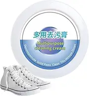 [Generic] White Shoe Cleaner Cream | Shoes Remover Cleansing Gel - Decontaminate Solid Paste, Sponge-Attached Handbag Cleaner, Multi-functional For Sneaker Reduce Yellow Edge