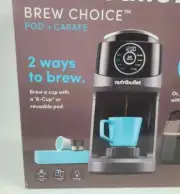 Nutribullet Brew Choice Pod Carafe Coffee Maker K-cup Pod Coffee Pot New NIB