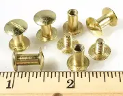 CONCHOS Chicago Screws 3/8" Plain 100 pcs BP GOLD