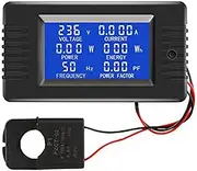 100A LCD Voltage Current Watt Meter Power Energy Ammeter Voltmeter Split CT