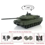 Henglong 1/16 Green 7.0 Leopard2A6 RTR RC Tank Model 3889 Metal Track W/ Rubbers