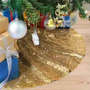 48 Inch Gold Xmas Tree Skirt Christmas Decorations Sequin Tree Skirt Cover Ne...