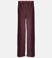 [Vince] Vince High-rise satin wide-leg pants AU 14 red