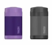 NEW THERMOS 470ml STAINLESS STEEL FOOD JAR SPOON Insulated PURPLE CHARCOAL