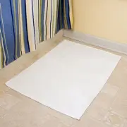 (ONE) BATH MAT WHITE 20" x 30" BATHROOM BATH MATS 86% COT/14% POLY GYMS/SPAS