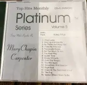 Top hits monthly platinum Mary Chapin Carpenter Karaoke CDG
