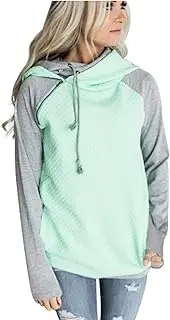 [Jueshanzj] Women's Spliced Color Pullover with Pockets