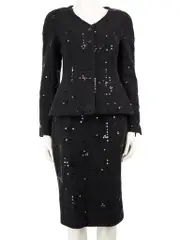 Black Tweed Sequinned Co-ord Set