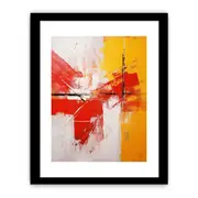 Abstract Framed Art Red And Yellow Framed print Art Poster