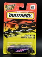 1993 Matchbox PURPLE CORVETTE STING RAY III #38 New Model Combine Shipping