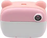 2.4 Inch Instant Camera for Children Instant Camera with Printing Paper with 32G SD Card 1080P HD Children's Camera Toy Dual Lens Selfie Camera (Pink)