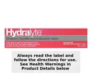 Hydralyte Effervescent Electrolyte Tablets Strawberry Kiwi 20 Pack