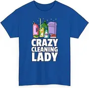 [Generic] Crazy Cleaning Lady Housekeeping Housekeeper Cleaner Janitor Custodian Gift Unisex Shirt Women Men