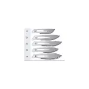 Myco Medical 2001T-22 Glassvan #22 Sterile Carbon Surgical Scalpel Blades 100/Pk