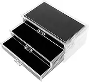 Rock Display Case, Rock Collection Box, Clear Crystals Display Case , Durable Rock Storage Case, Rock Collections Storage, for Gemstone Fossil Crystal Stone Collectibles (3 Tiers)