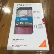 ZAGG Gear4 Milan Snap Case for Apple iPhone 13 Pro 6.1” Magsafe Clear/Rose New