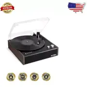 Eastwood 3-Speed Record Player with Bluetooth & AT-3600LA Cartridge – Espresso