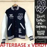 BLACK台灣唯一！極新AFTERBASE X VERDY羊毛牛皮袖WASTED YOUTH刺繡棒球外套夾克