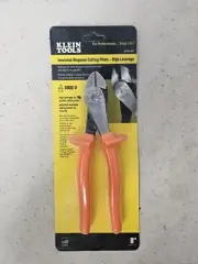 KLEIN TOOLS 8" D228-8-INS Insulated Electrician Pliers High Volatage Side Cuts