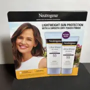 Neutrogena Sunscreen Ultra Sheer Dry-Touch Lotion SPF 55 5oz 3oz Pack Sunblock