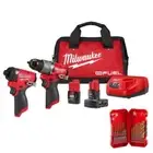 Milwaukee Cordless Drill + Impact Combo Kit 12V Li-Ion w/ (23) Drill Bit Set