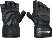 Contraband Black Label 5990 Wrist-Lock Gloves w/ Rubber XTREME Traction Pads