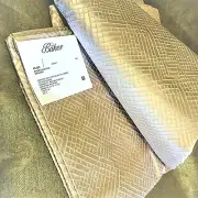 BAKER Designer Drape Curtain Geometric Textured Frim Fabric 1 Panel Pink Blush
