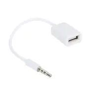 1X(3.5mm Male AUX Audio Plug Jack To USB 2.0 Female Converter Cable Cord5879