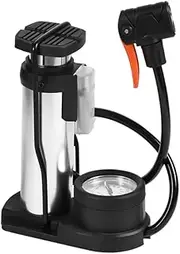 Snblzhef Portable Bicycle Foot Pump Hand Foot Activated Tire Inflator for Bike/Balls with Valve&External Pressure Gauge