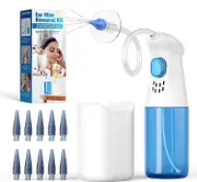 Ear Wax Removal Kit, Ear Wax Remover for Safe & Effective Ear Irrigation Flushing, Complete Ear Cleaning kit Features 10 Replaceable Tips for Home...