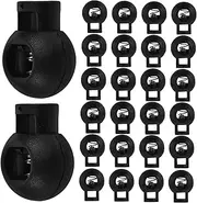 Yardenfun 60 Pcs Spring Toggle Cord Locks Plastic Fasteners for Drawstrings Backpacks and Pouches Lightweight and Versatile for Crafting and Outdoor Gear