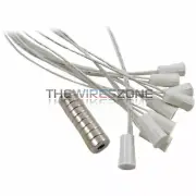 50 pk Recessed White Door Window Security Alarm Switch Reed Contact Magnet 3/8"
